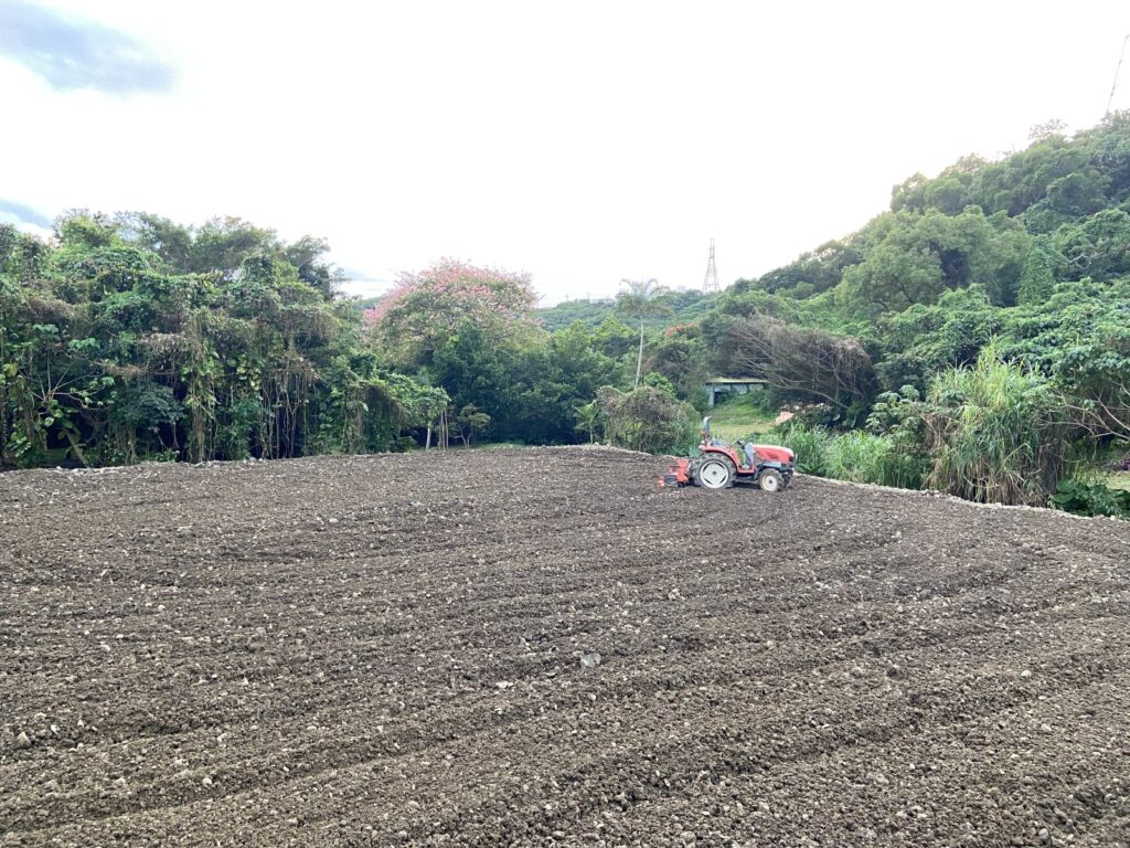 今はまだ何も植えられていない畑をこれからお客様が畑を完成させることができます。